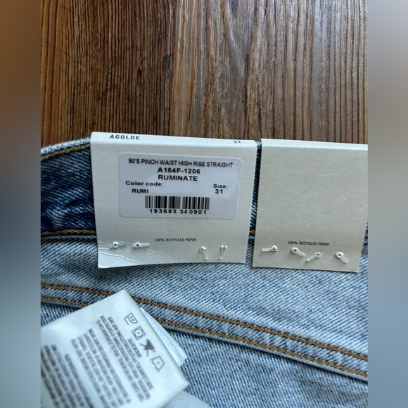 Agolde Jeans NWT 31 90s Pinch Waist - Picture 8 of 8